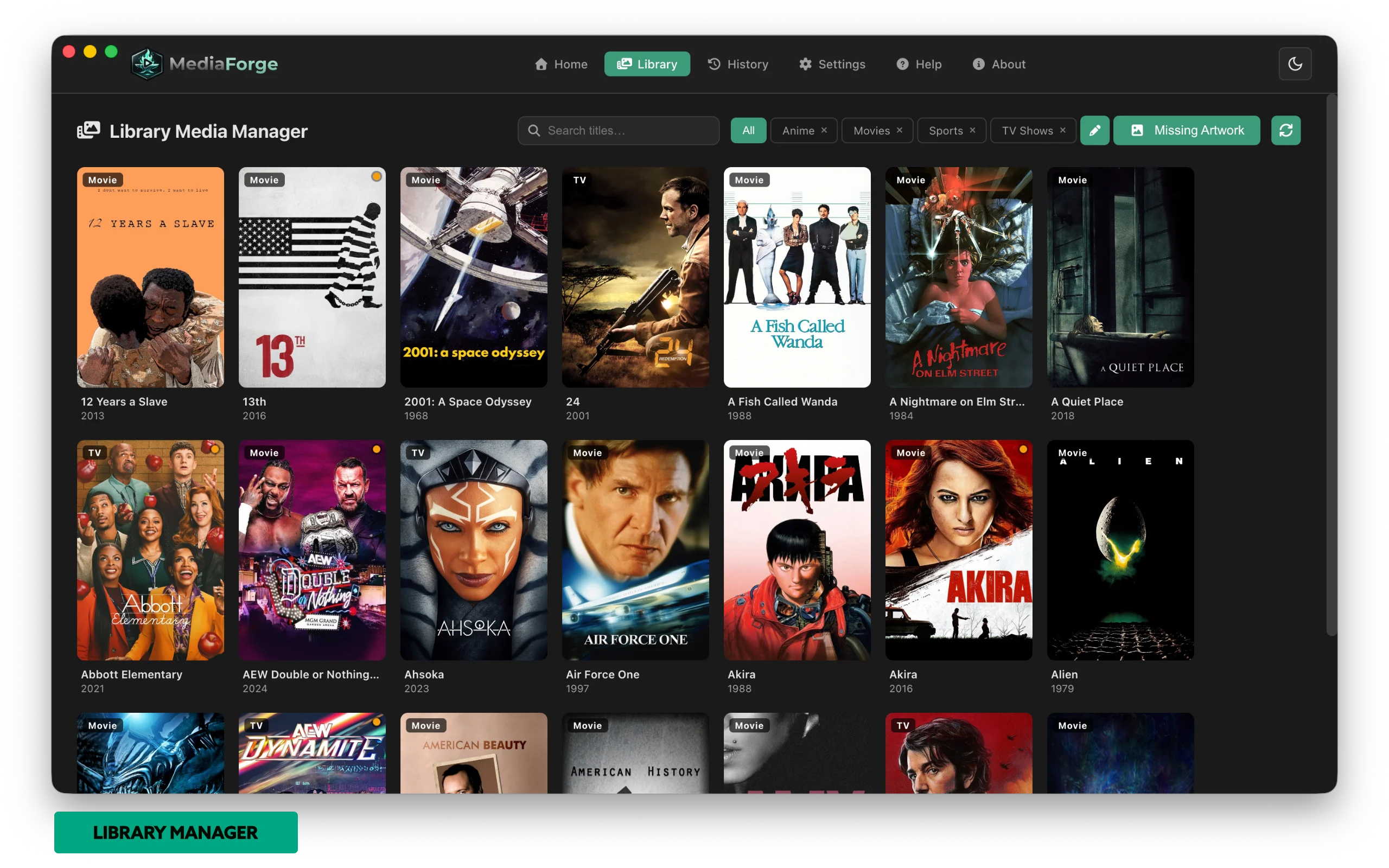 Media Forge — Library Manager